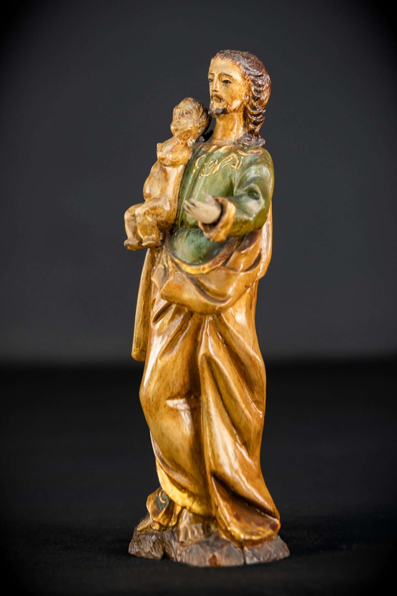 Saint Joseph with Infant Jesus | 1700s | 9.7"/ 25 cm