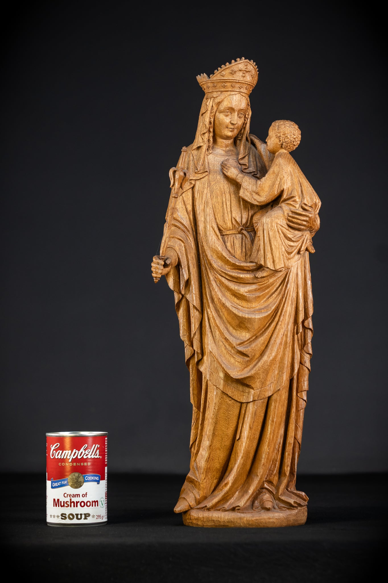 Virgin Mary Child Jesus Statue | 1800s | 20" / 51 cm