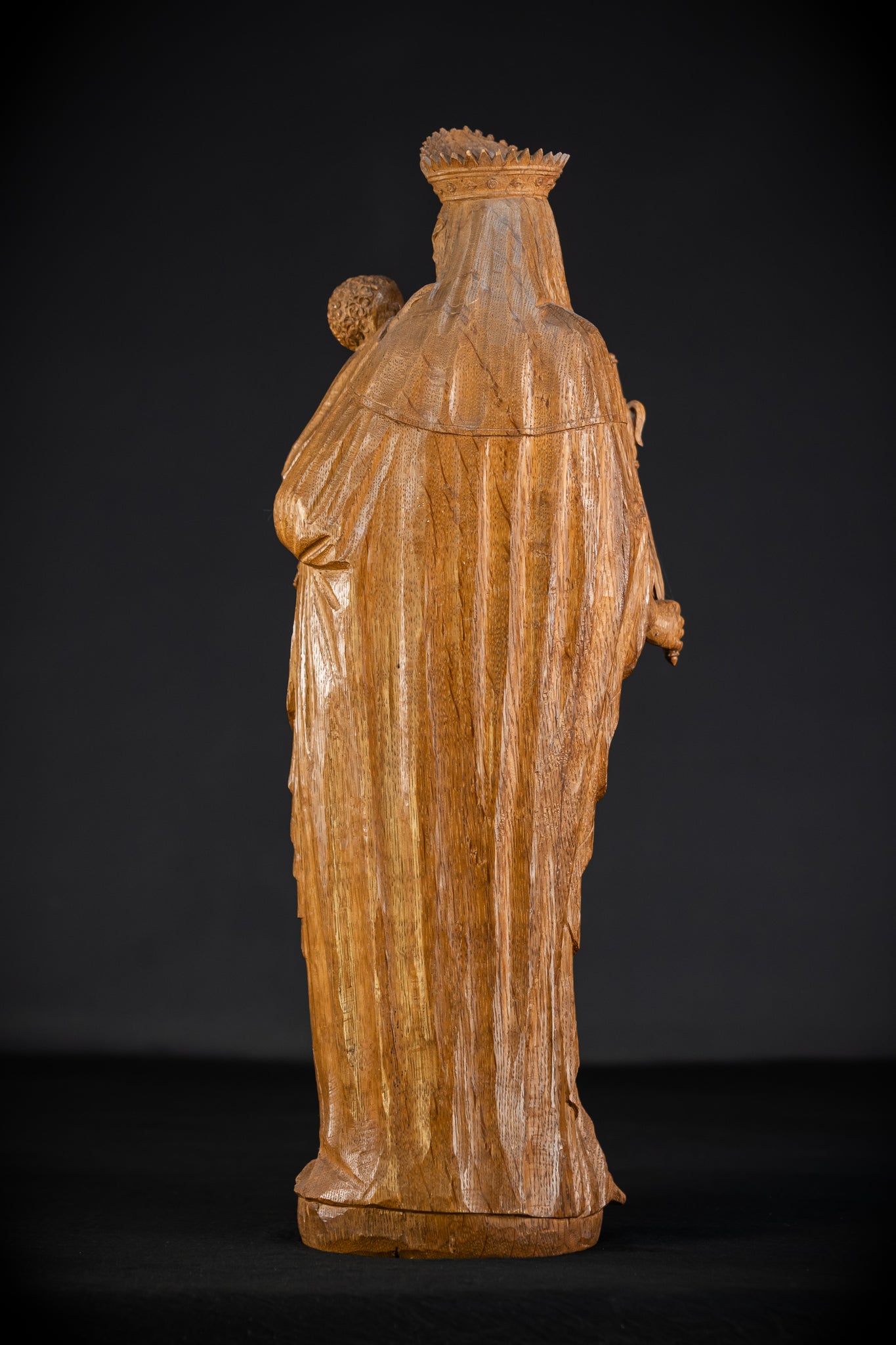 Virgin Mary Child Jesus Statue | 1800s | 20" / 51 cm