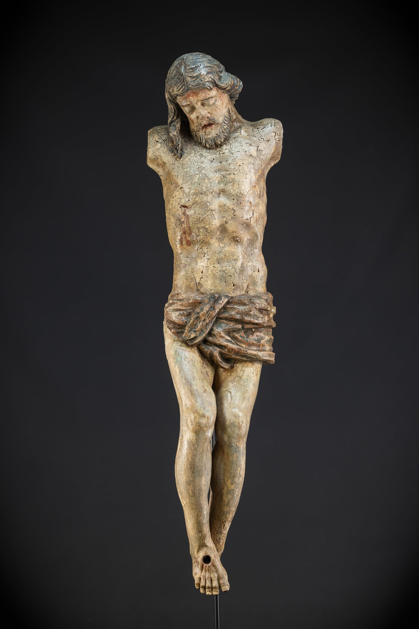 Corpus Christi Baroque Wood Sculpture | 1700s Antique | 34.2”/ 87 cm
