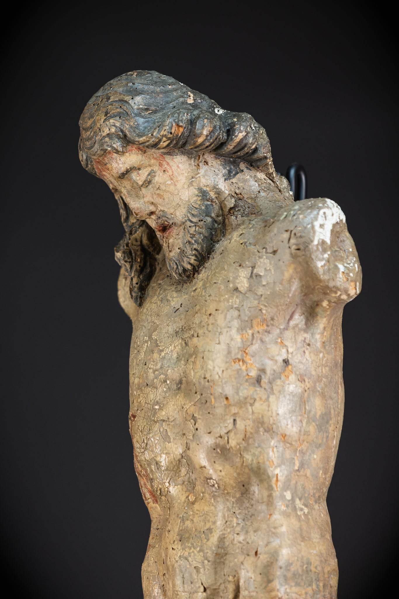 Corpus Christi Baroque Wood Sculpture | 1700s Antique | 34.2”/ 87 cm