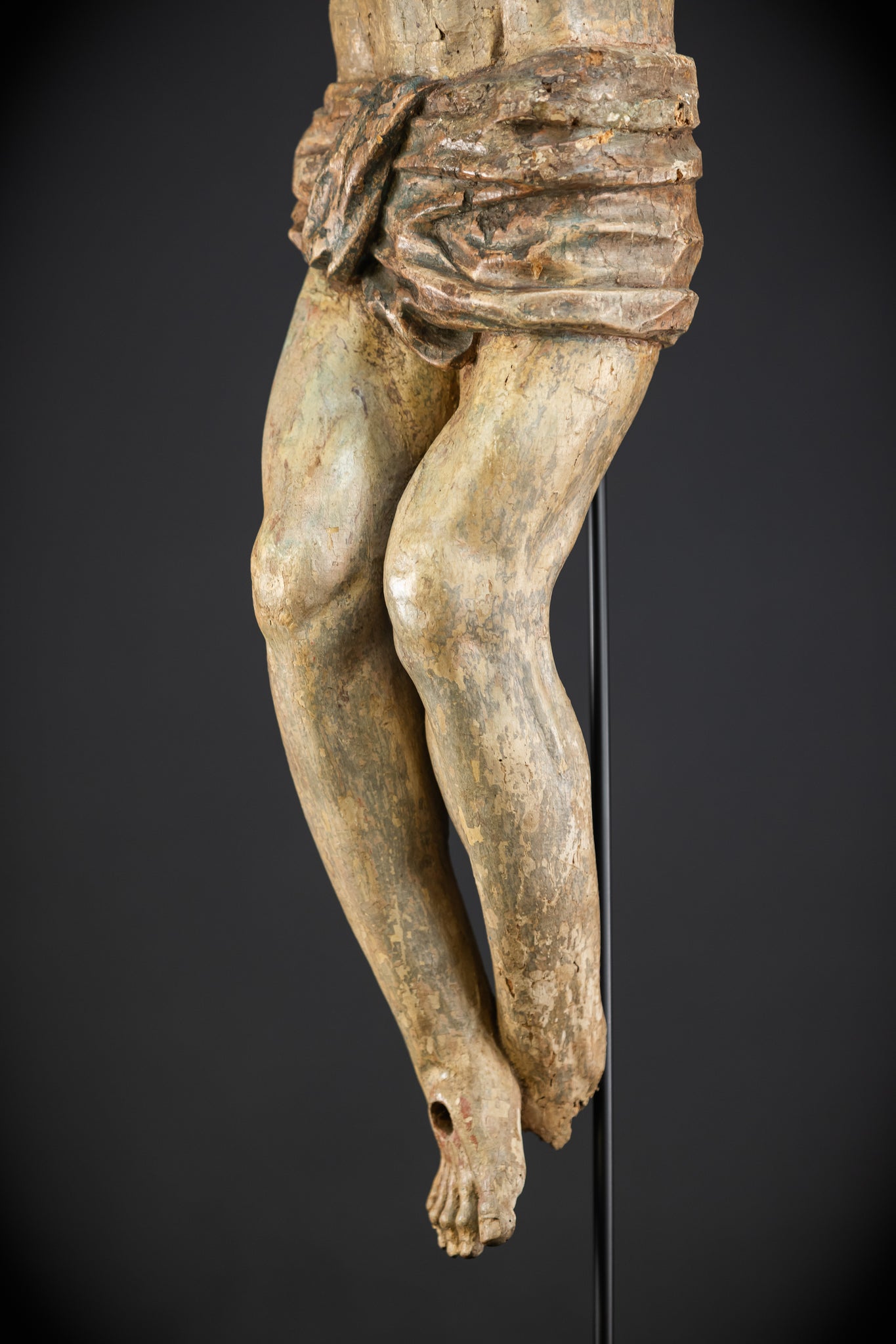 Corpus Christi Baroque Wood Sculpture | 1700s Antique | 34.2”/ 87 cm