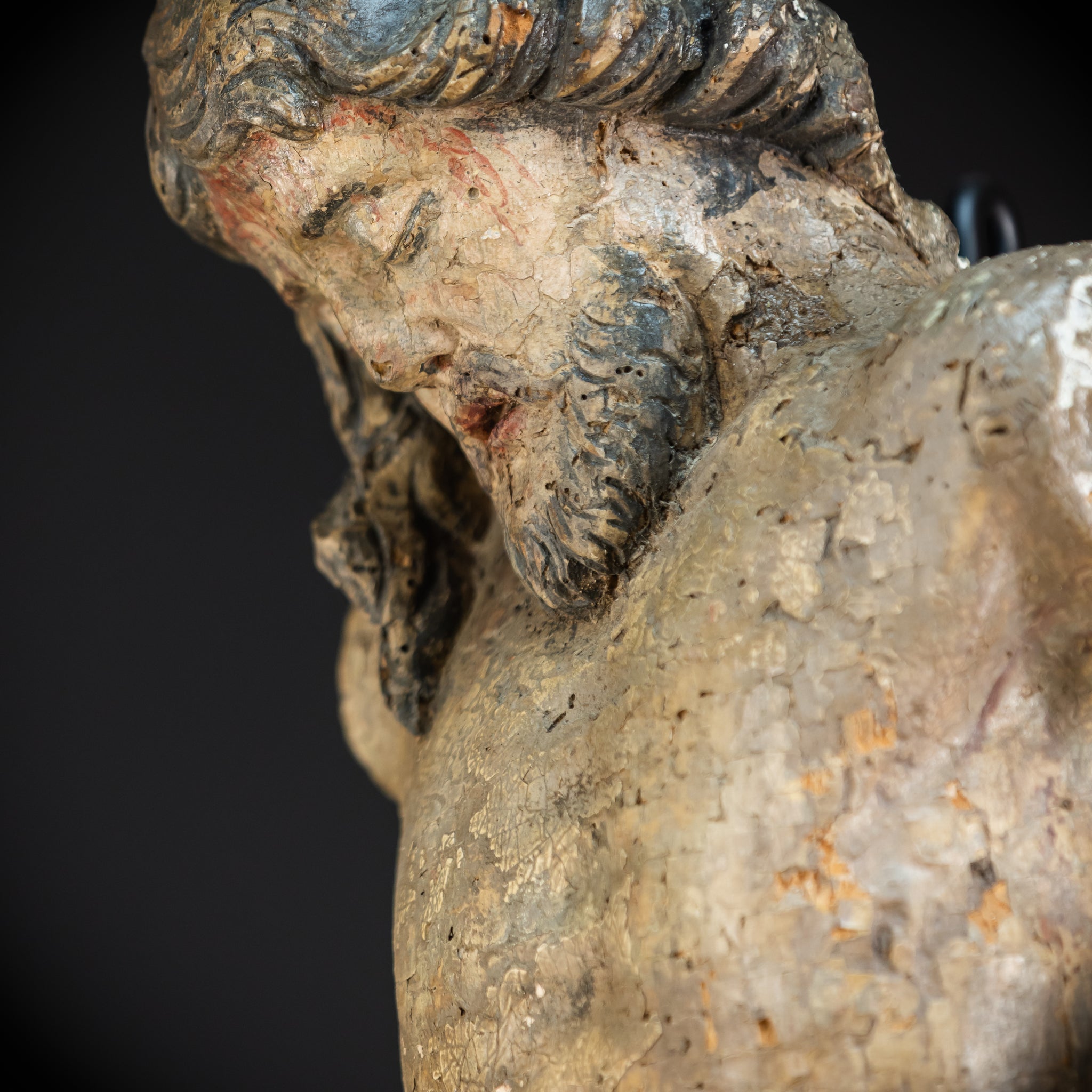 Corpus Christi Baroque Wood Sculpture | 1700s Antique | 34.2”/ 87 cm