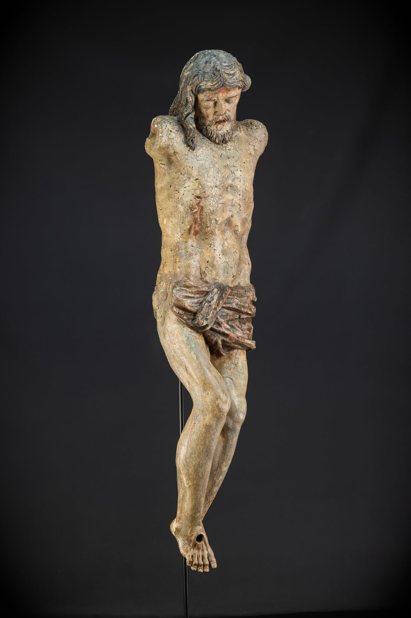 Corpus Christi Baroque Wood Sculpture | 1700s Antique | 34.2”/ 87 cm