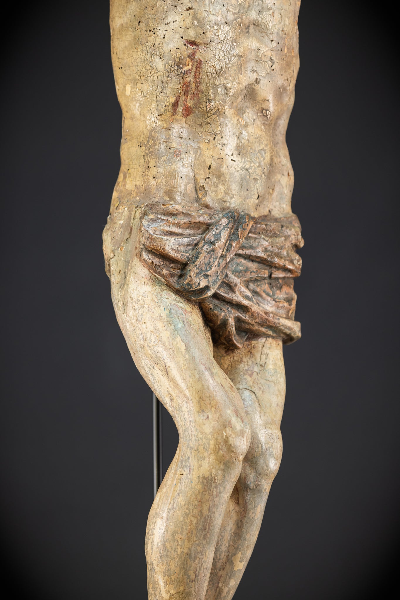 Corpus Christi Baroque Wood Sculpture | 1700s Antique | 34.2”/ 87 cm