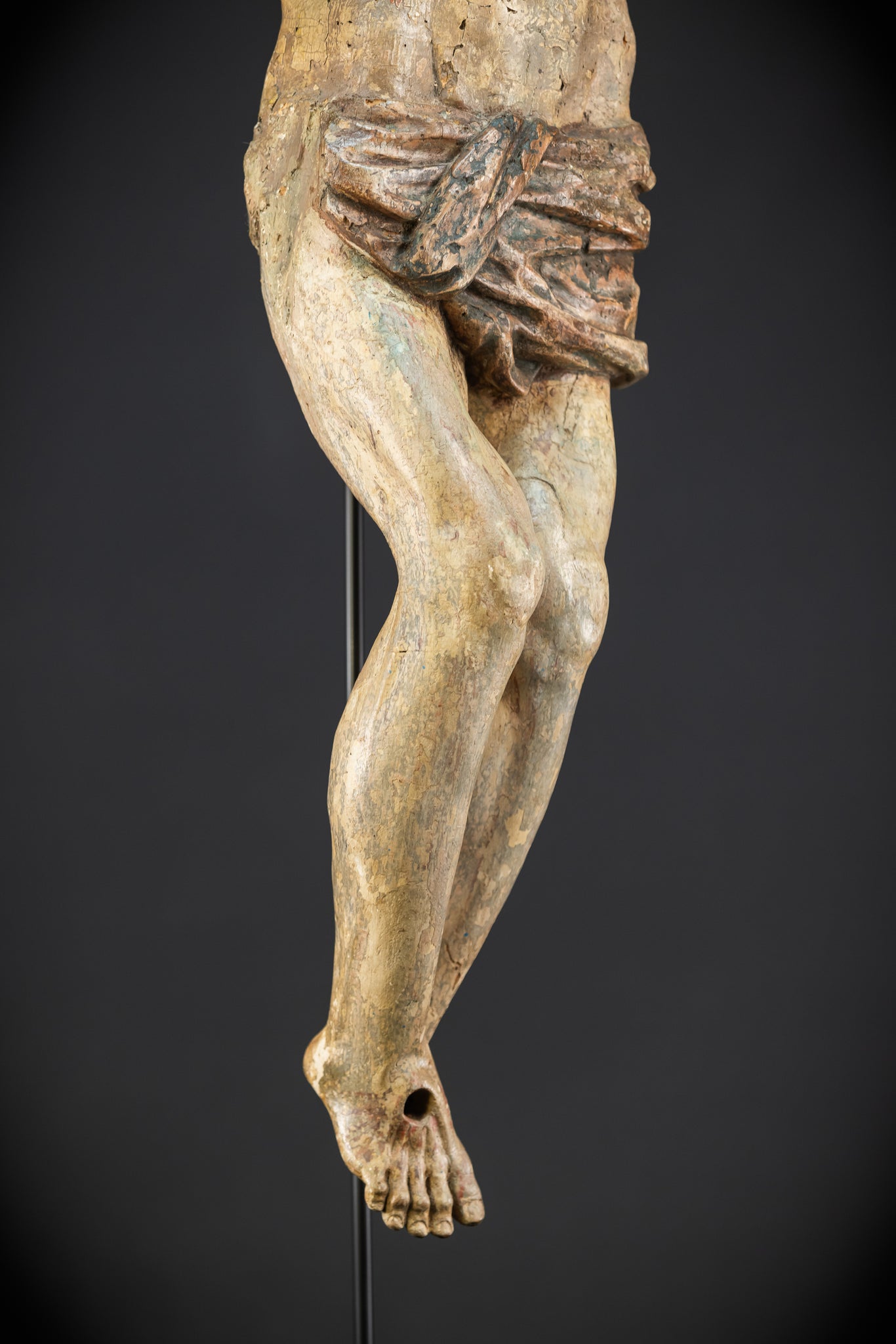 Corpus Christi Baroque Wood Sculpture | 1700s Antique | 34.2”/ 87 cm