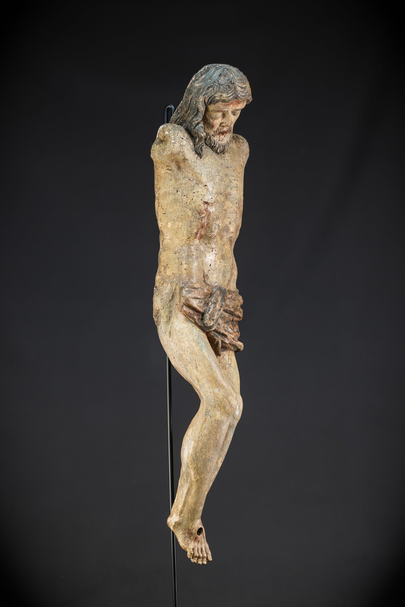 Corpus Christi Baroque Wood Sculpture | 1700s Antique | 34.2”/ 87 cm
