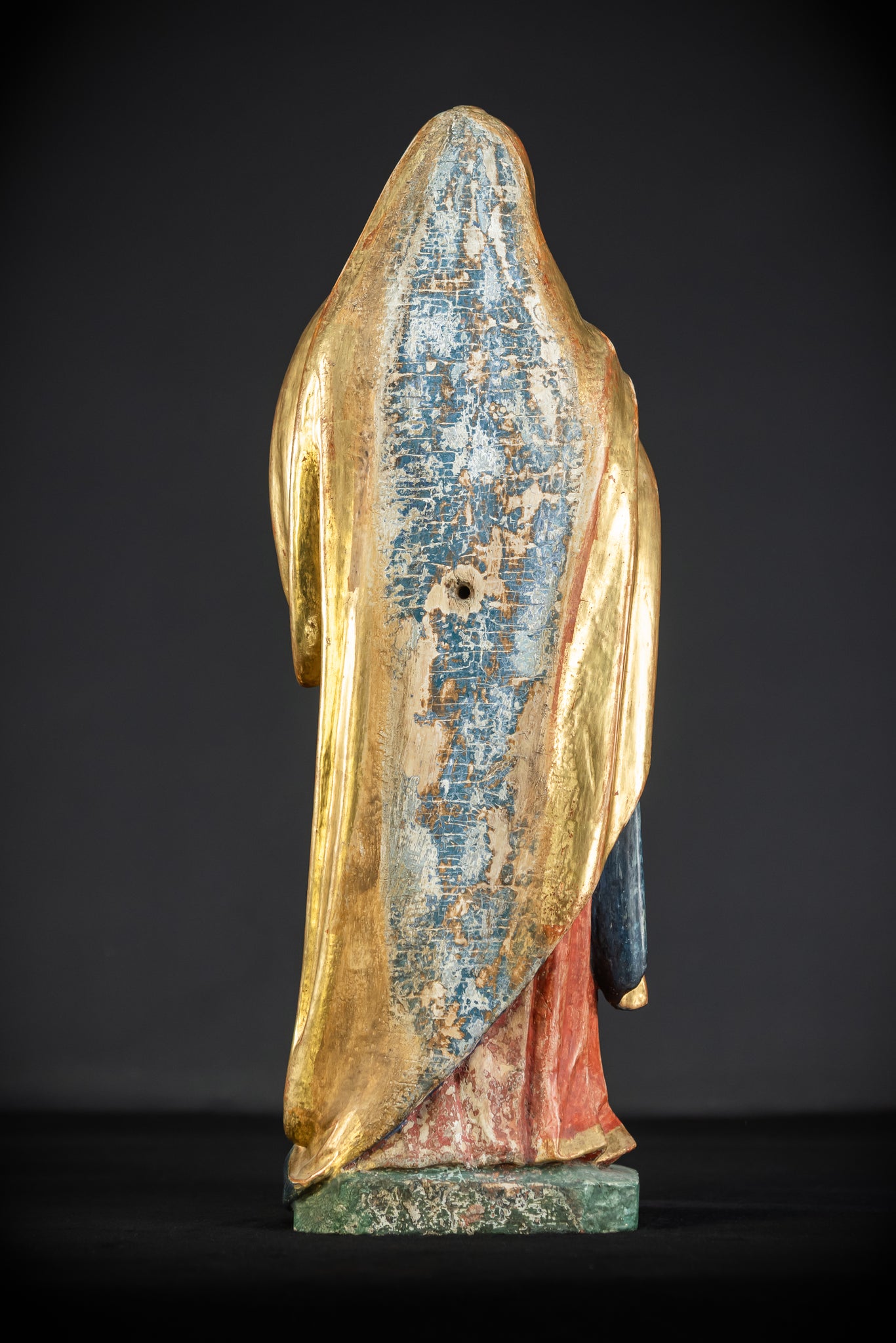 Mater Dolorosa Wooden Statue | 1700s Antique | 20.1"