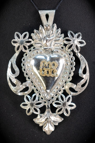 Solid Silver Votive Heart | 1800s Grace Received 3.5"