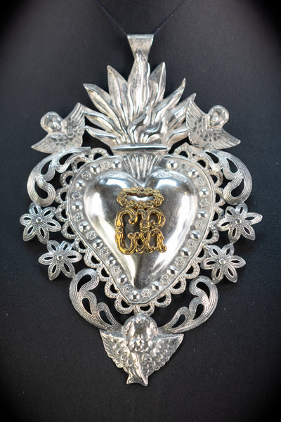 Solid Silver Votive Heart | 1800s Grace Received 6.5"