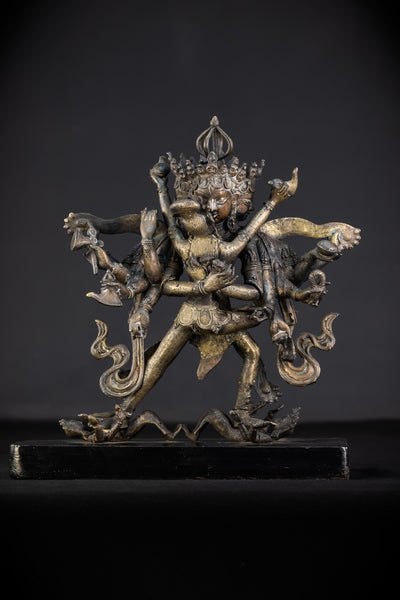 Sri Cakrasamvara and Vajravarahi Tantra Tibet Bronze Sculpture | 1700s | 14.4"