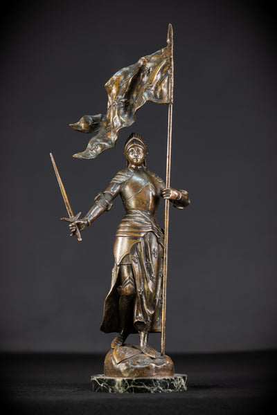 St Joan of Arc Bronzed Metal Sculpture | 20.5"