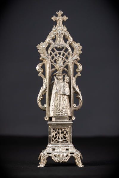 Virgin Mary Baby Jesus Metal Statue | 12.6"