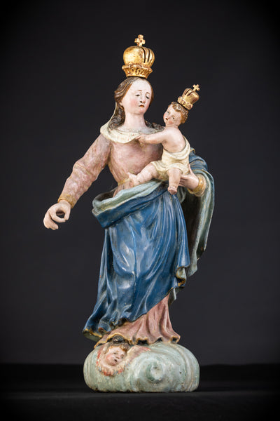 Virgin Mary Child Jesus | Baroque 1700s | 19.7”