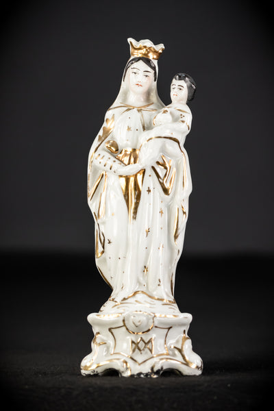 Virgin Mary Porcelain Statue |  Antique