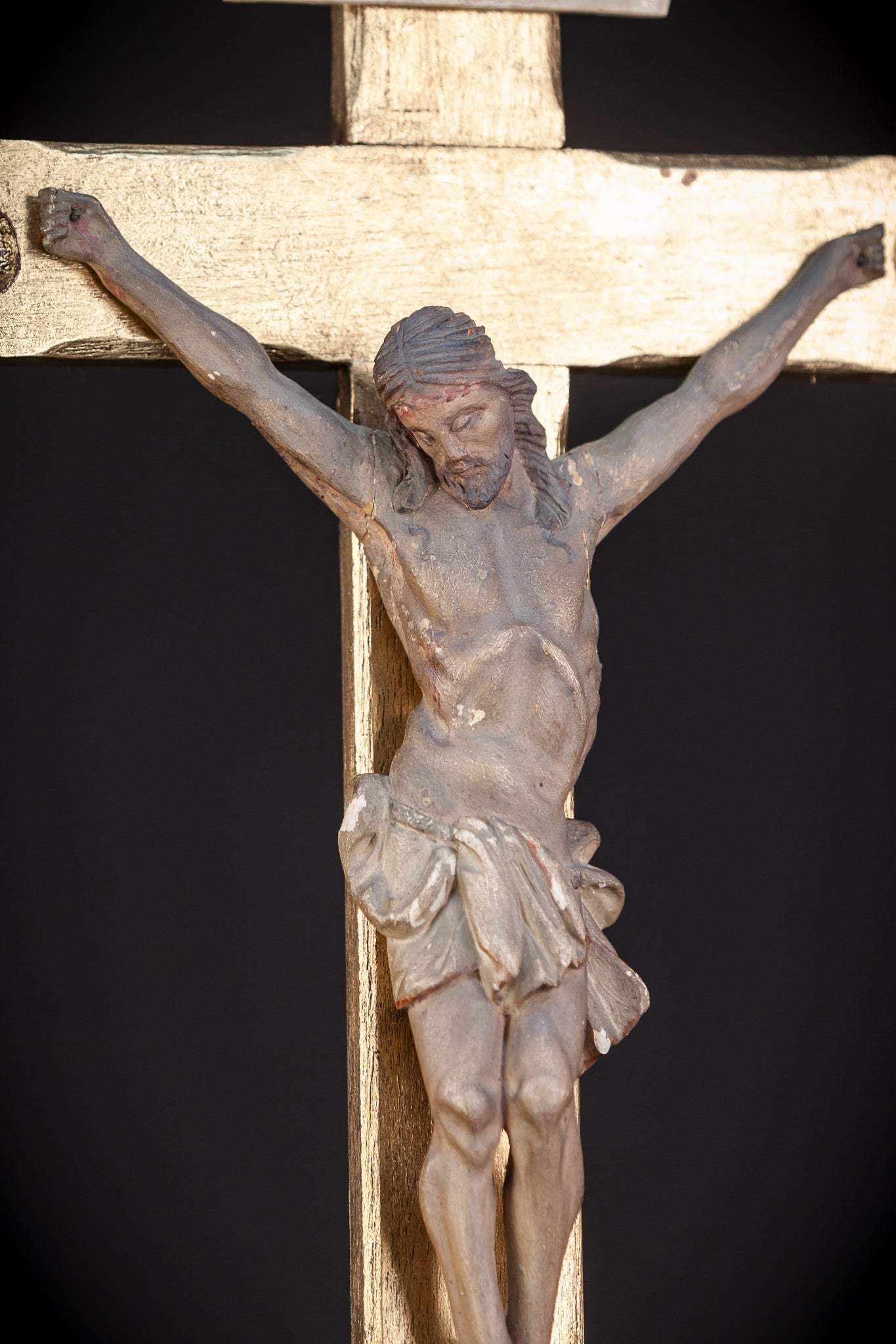 Wall Crucifix | 1800s Antique | 24"/ 61 cm