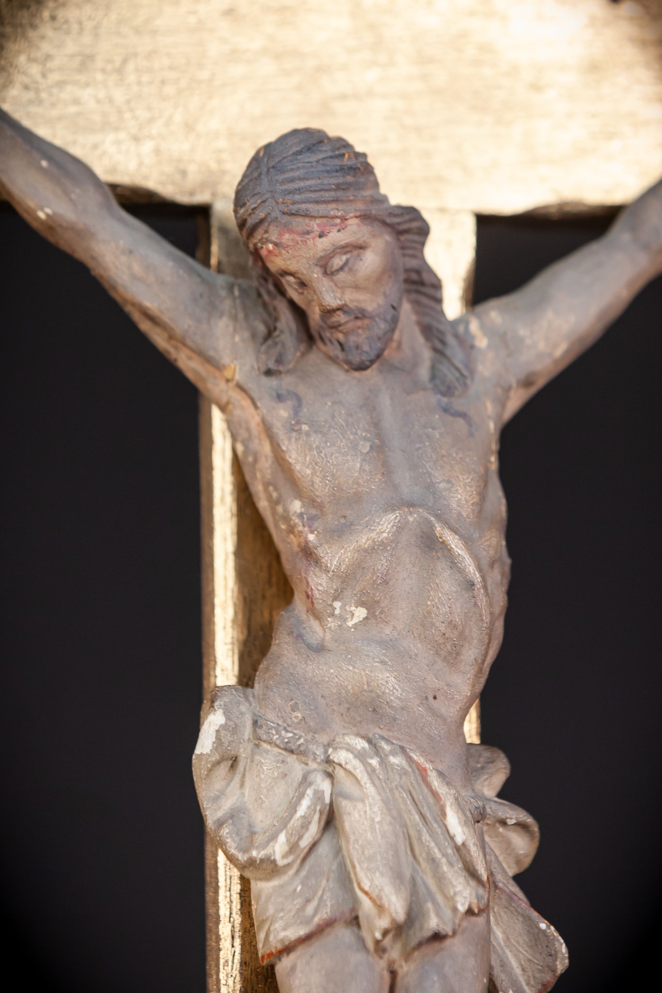 Wall Crucifix | 1800s Antique | 24"/ 61 cm