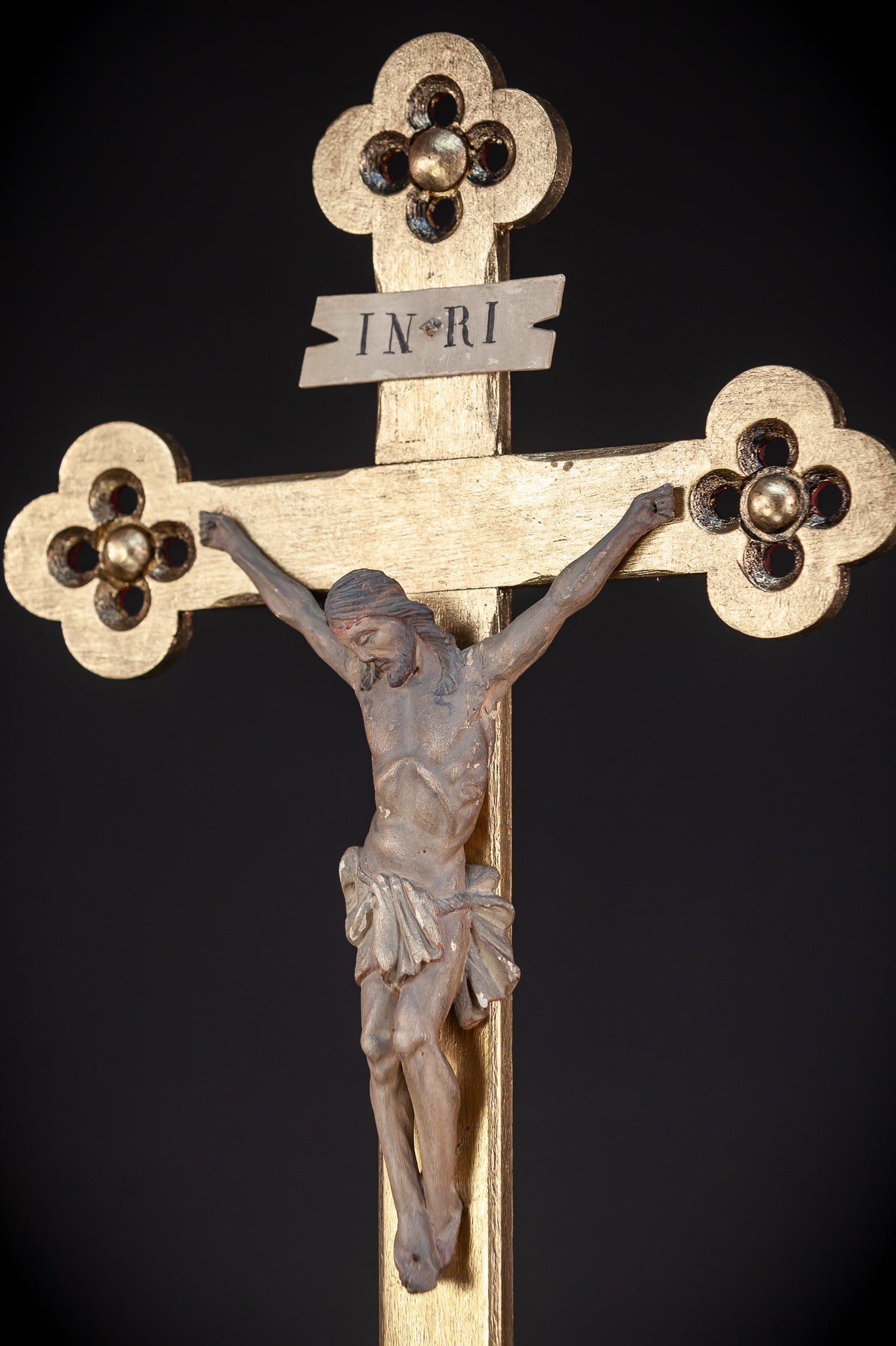 Wall Crucifix | 1800s Antique | 24"/ 61 cm