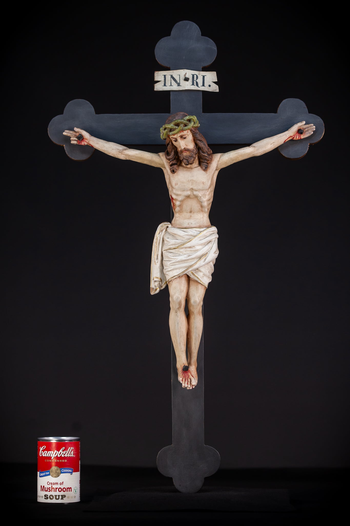 Wall Crucifix | 1900s Antique | 30"/ 76 cm