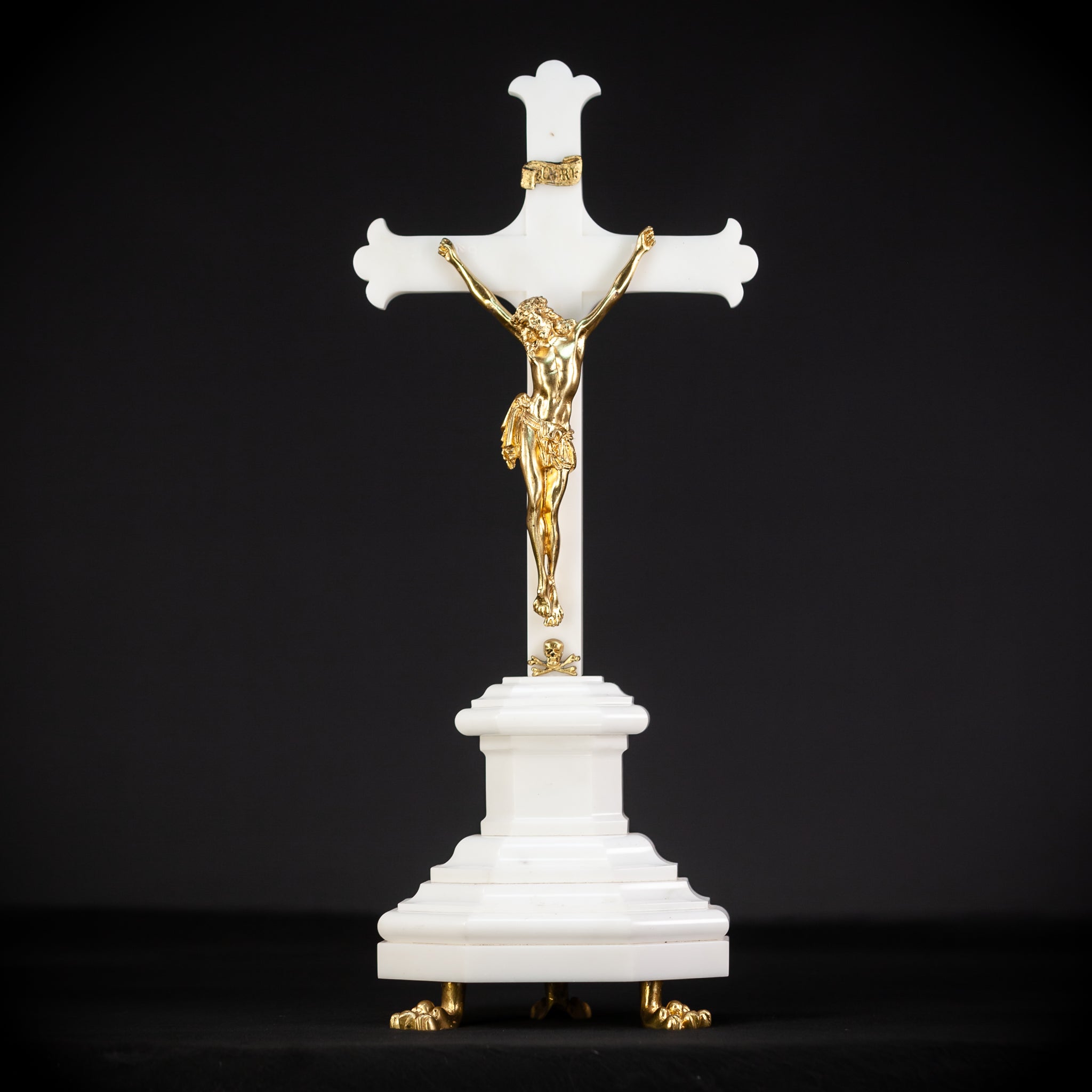 Altar Crucifix | Standing Marble Cross | 20.1" / 51 cm