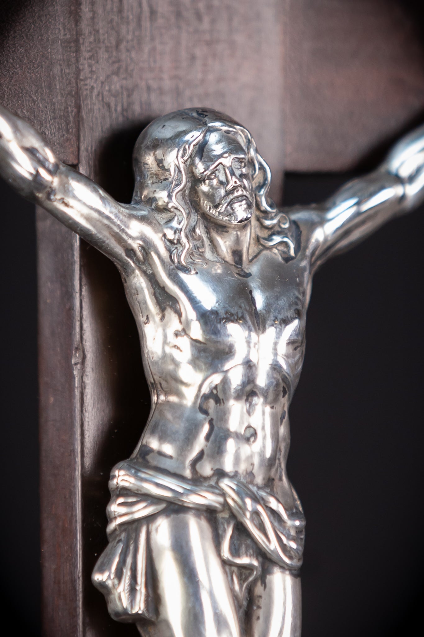 Altar Crucifix | Solid Silver Jesus Christ 20.1"