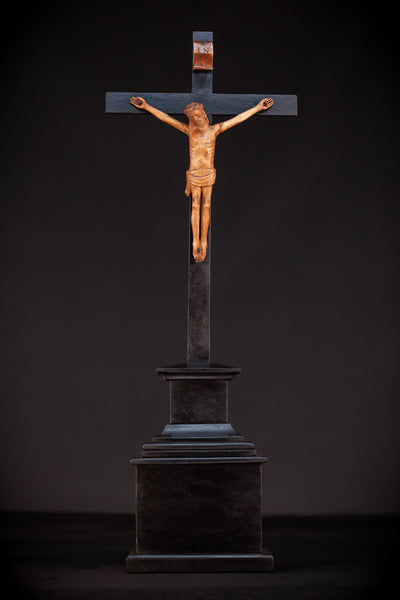 Altar Crucifix with Carved Corpus Christi | 30.3" / 77 cm