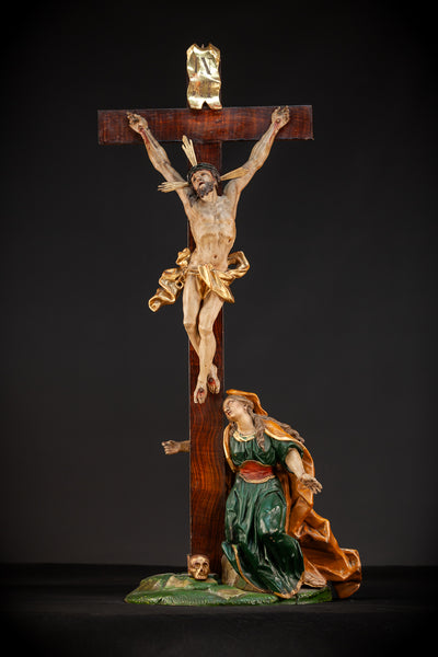Altar Crucifix | Maria Magdalena Jesus Christ Skull 38.2" / 97 cm