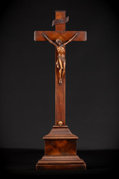 Altar Crucifix with Carved Corpus Christi | 22.8" / 58 cm