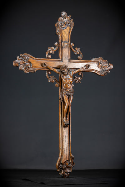 33.9" / 86 cm | Church Wall Crucifix | 1800s Antique