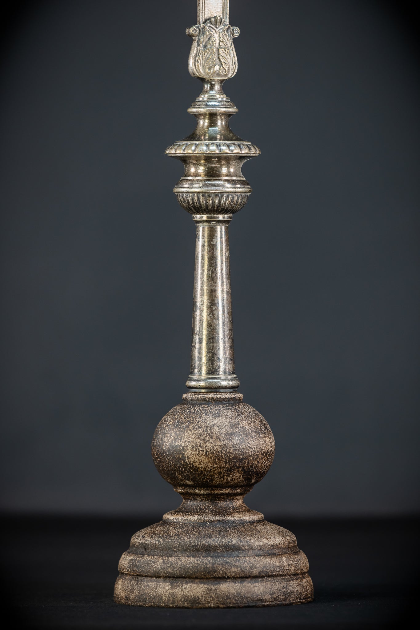 Processional Silver Plated Bronze Crucifix | 1700s | 20.1"