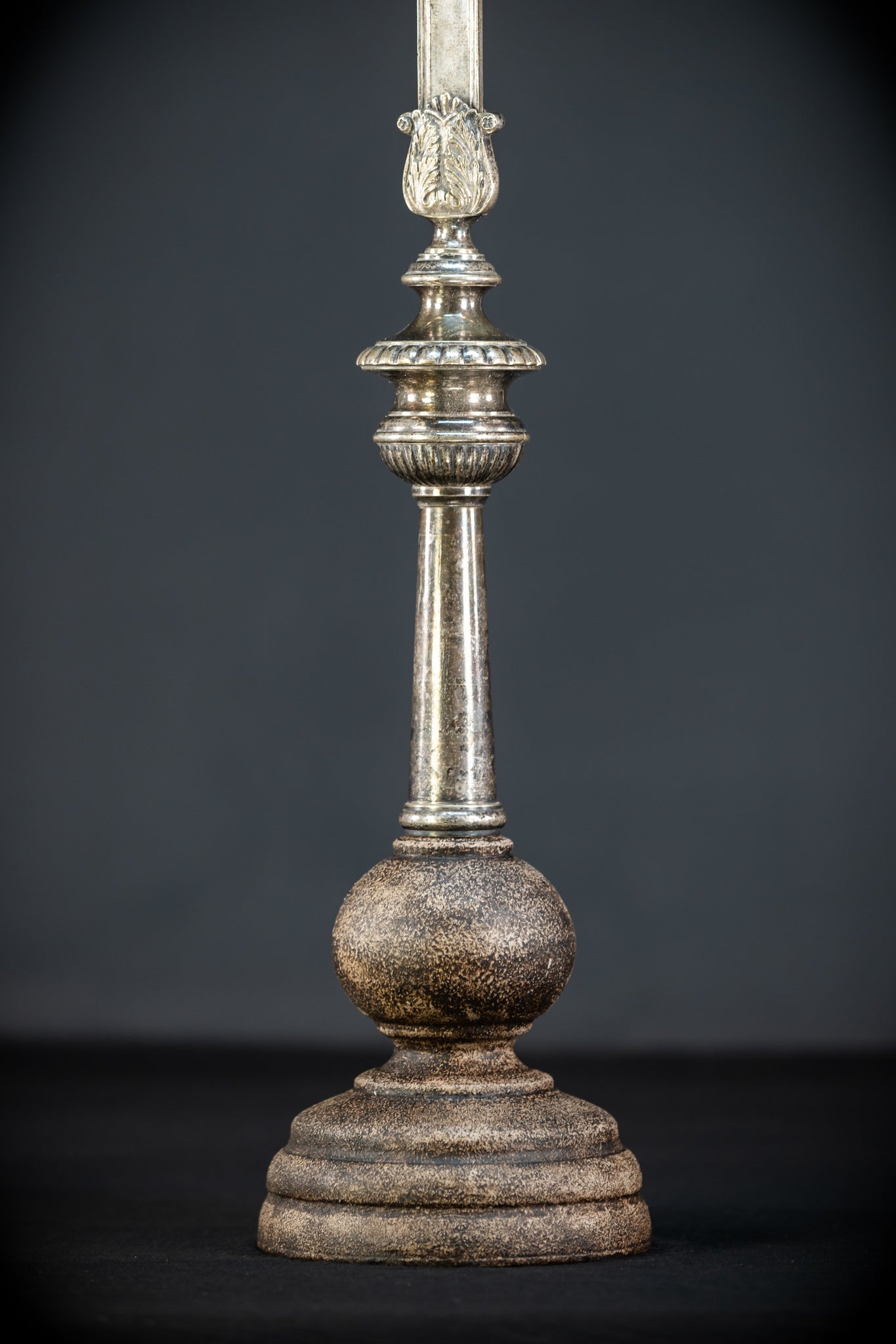 Processional Silver Plated Bronze Crucifix | 1700s | 20.1"