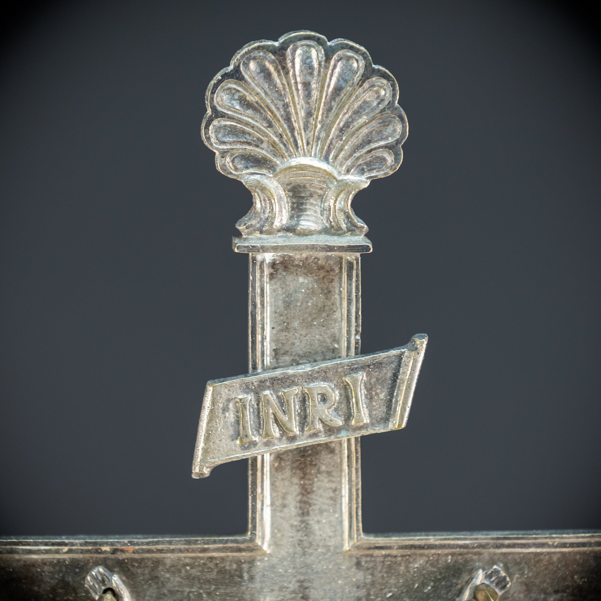 Processional Silver Plated Bronze Crucifix | 1700s | 20.1"