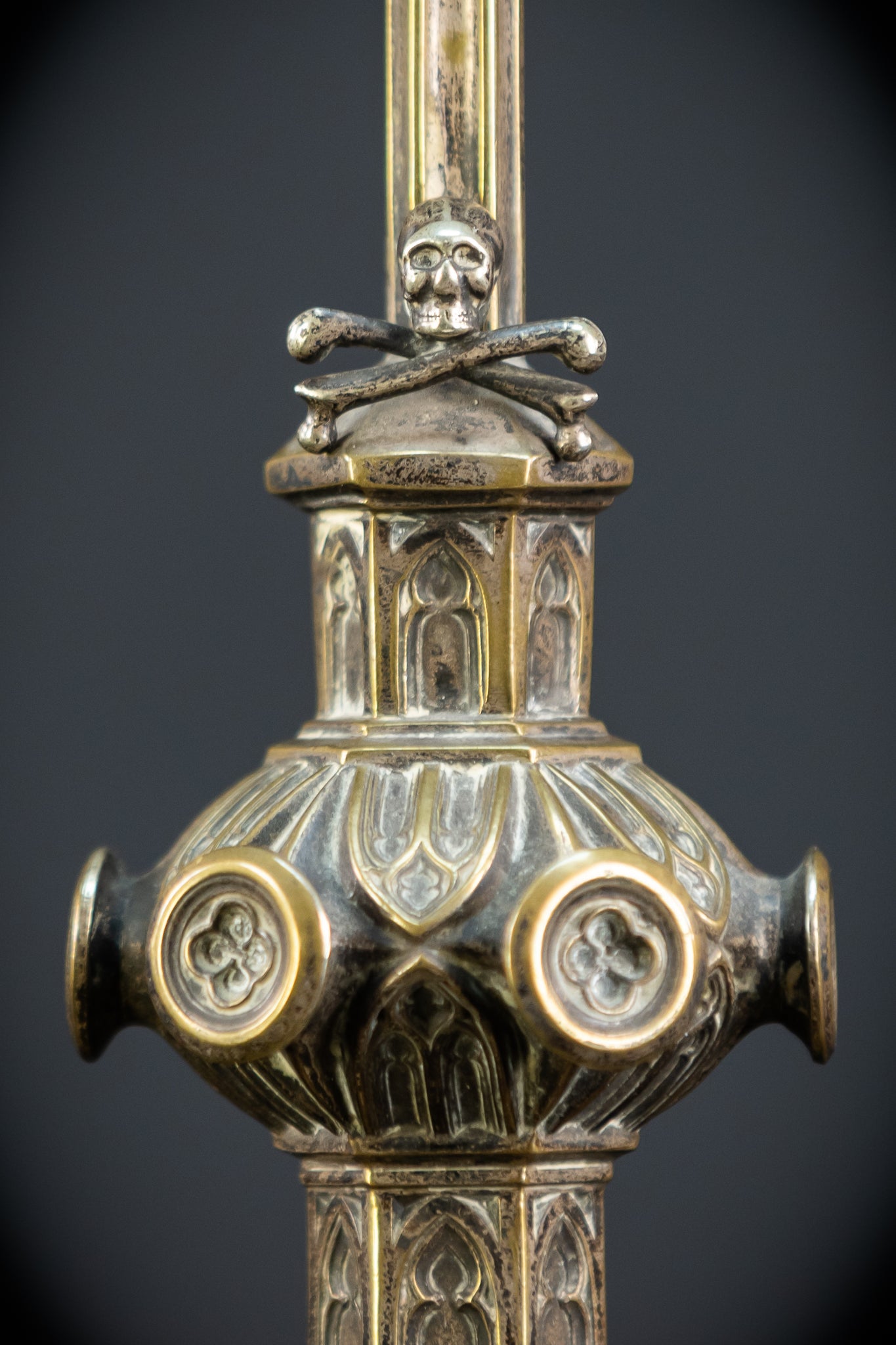 Altar Crucifix Bronze | Neo Gothic 1600s | 13.6" / 34.5 cm