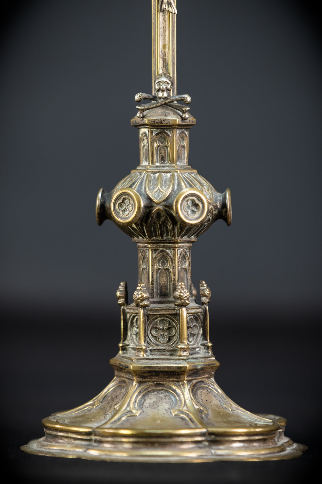 Altar Crucifix Bronze | Neo Gothic 1600s | 13.6" / 34.5 cm