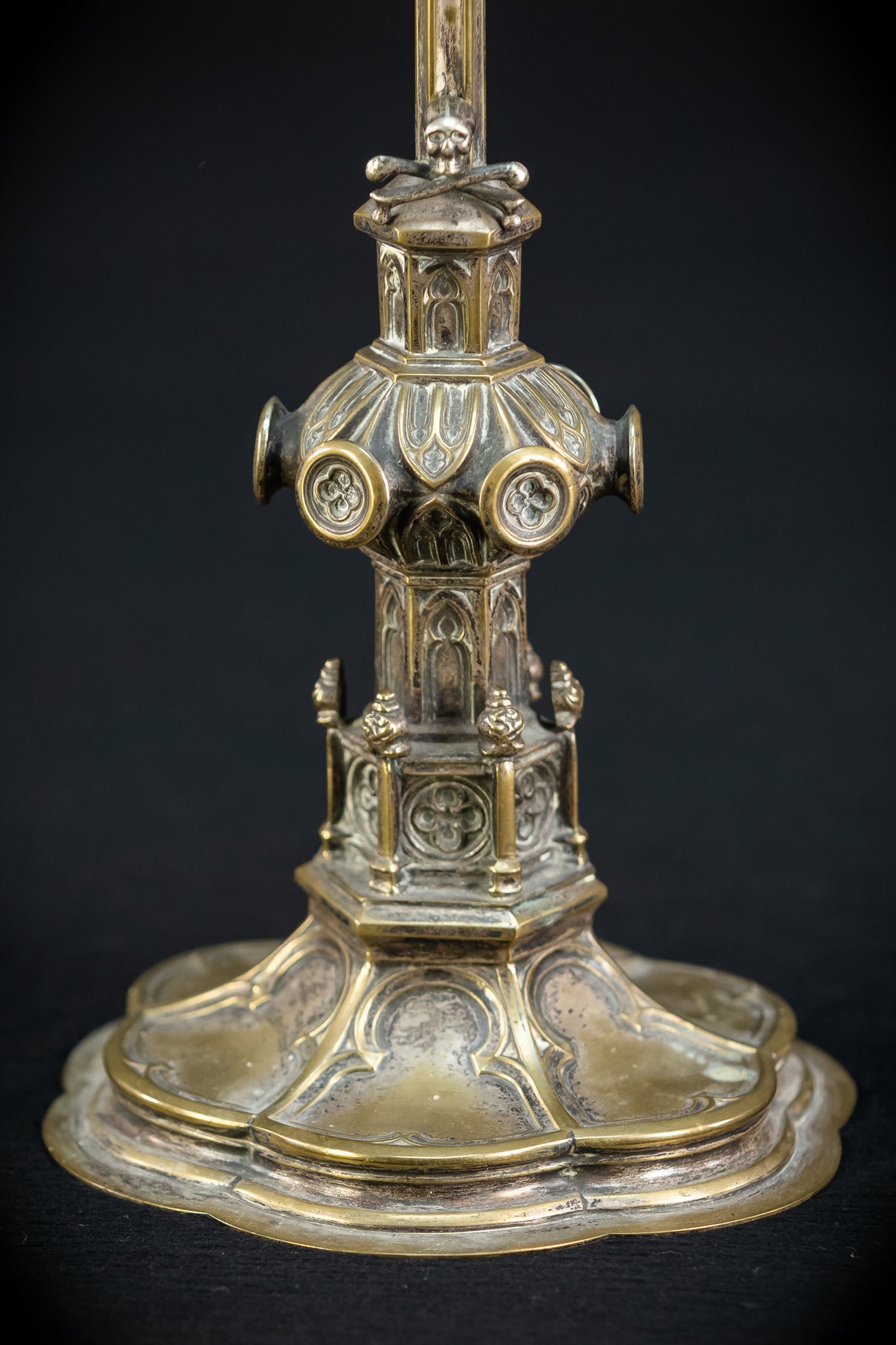 Altar Crucifix Bronze | Neo Gothic 1600s | 13.6" / 34.5 cm