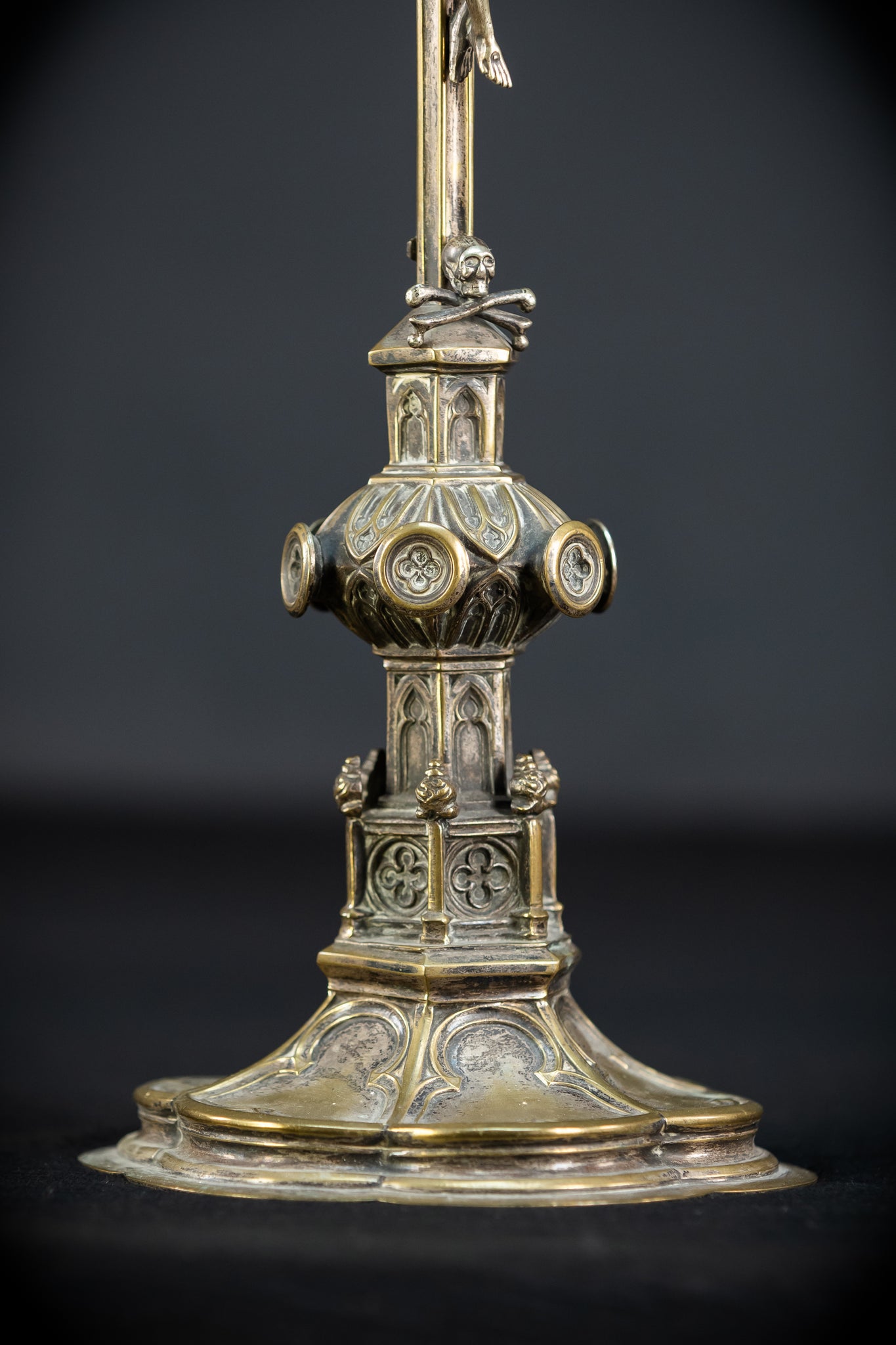 Altar Crucifix Bronze | Neo Gothic 1600s | 13.6" / 34.5 cm