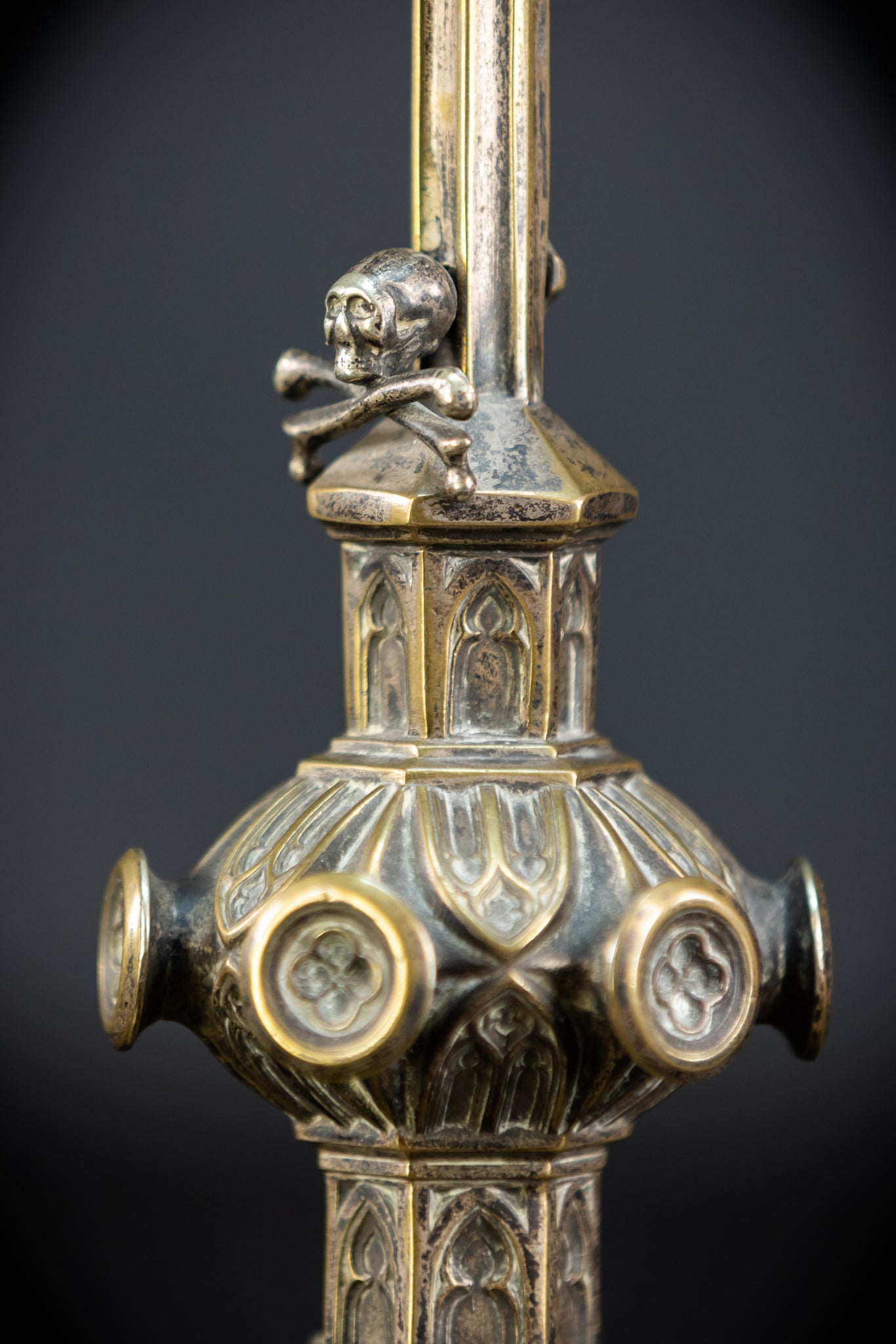 Altar Crucifix Bronze | Neo Gothic 1600s | 13.6" / 34.5 cm