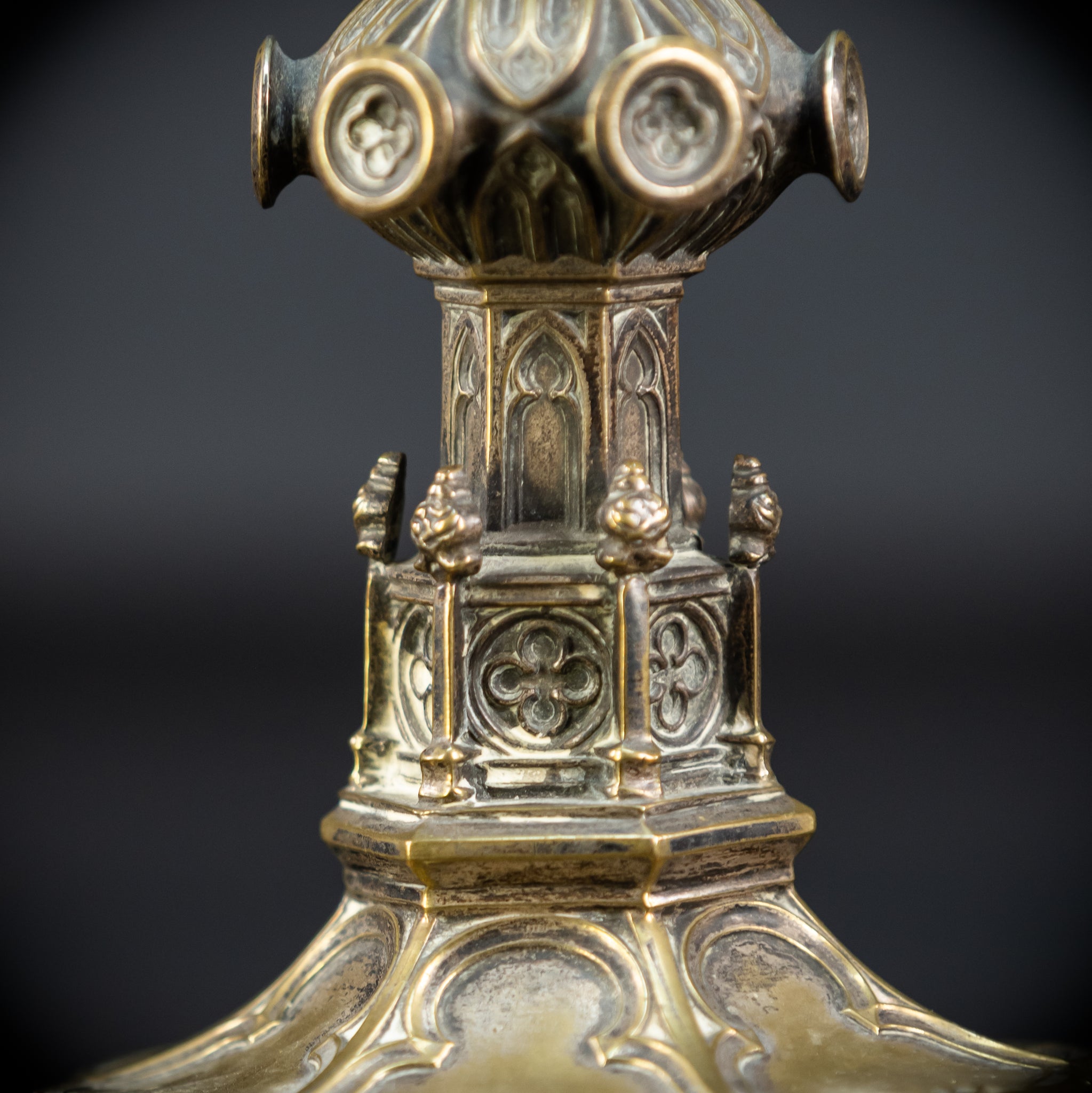 Altar Crucifix Bronze | Neo Gothic 1600s | 13.6" / 34.5 cm