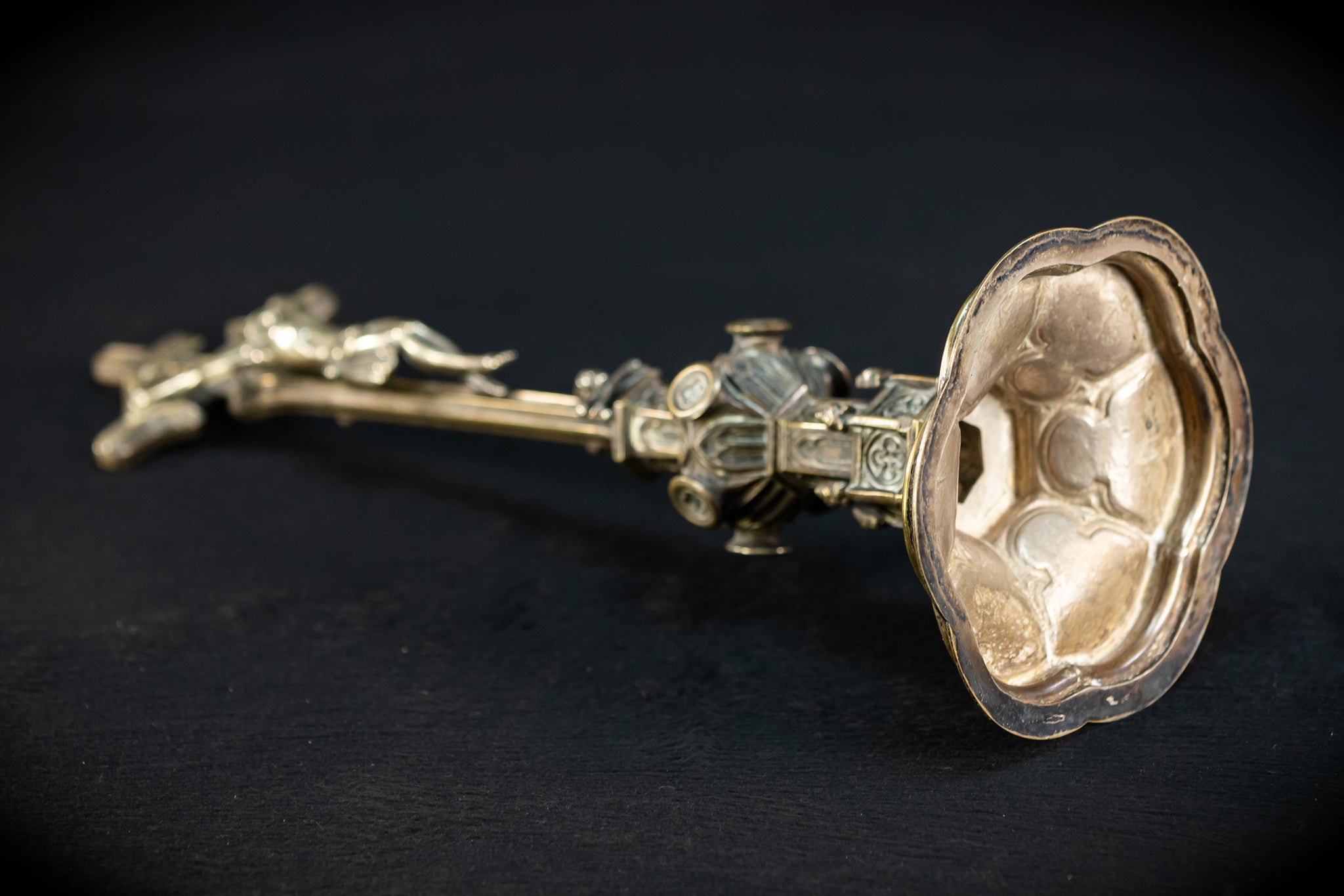 Altar Crucifix Bronze | Neo Gothic 1600s | 13.6" / 34.5 cm