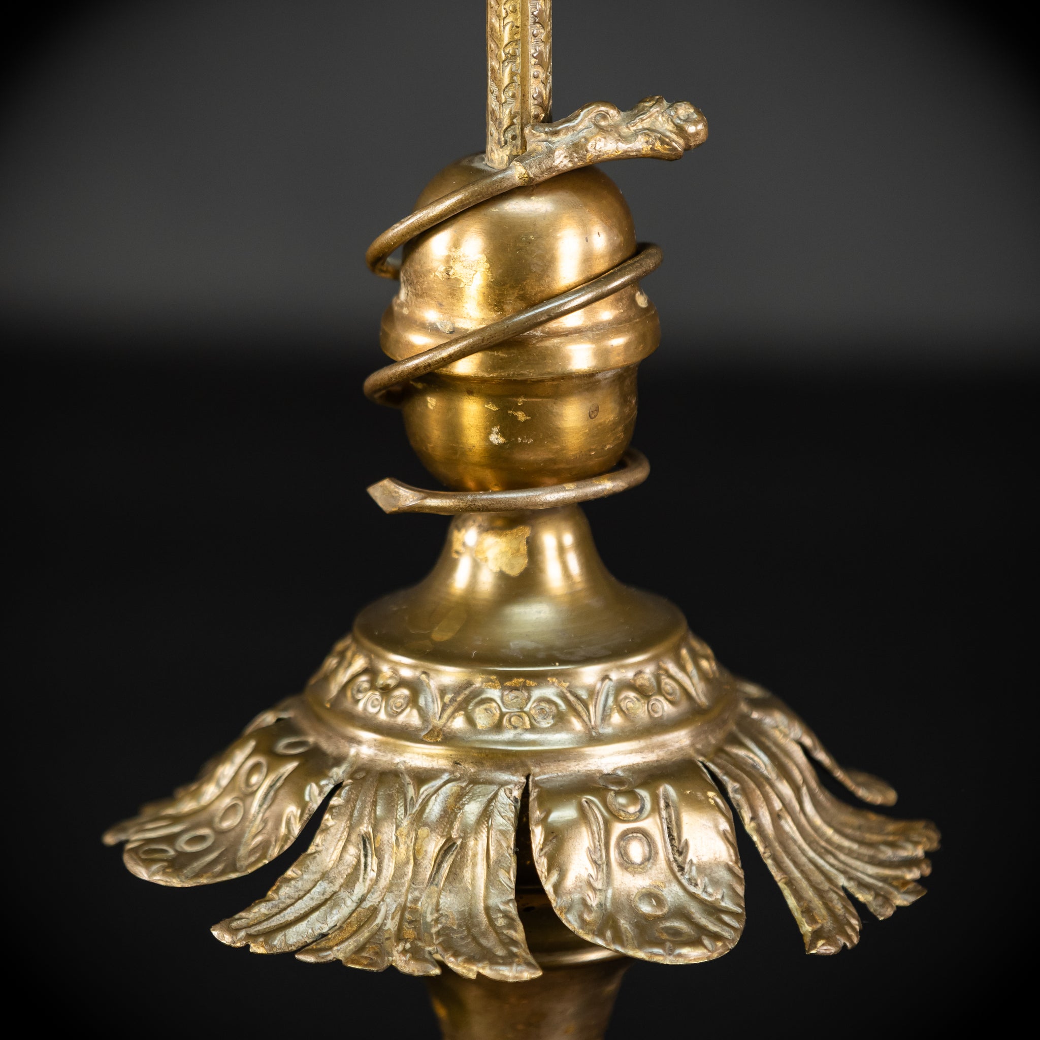 Altar Crucifix | 1800s Antique Brass | 20.3" / 51.5 cm