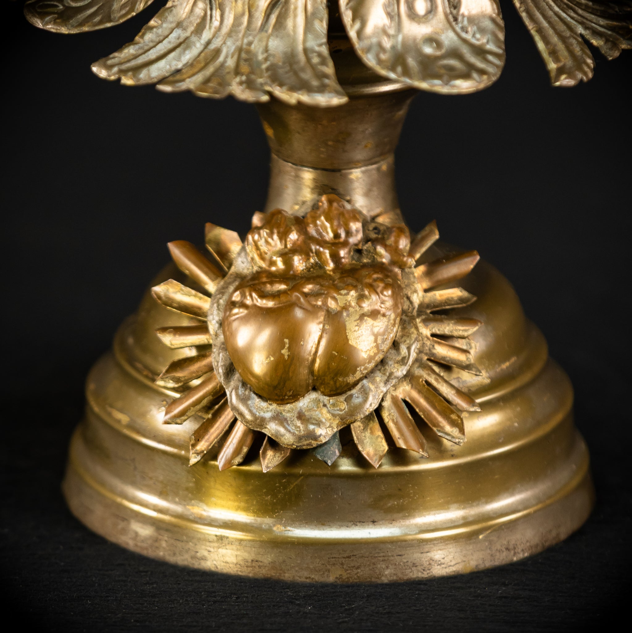 Altar Crucifix | 1800s Antique Brass | 20.3" / 51.5 cm