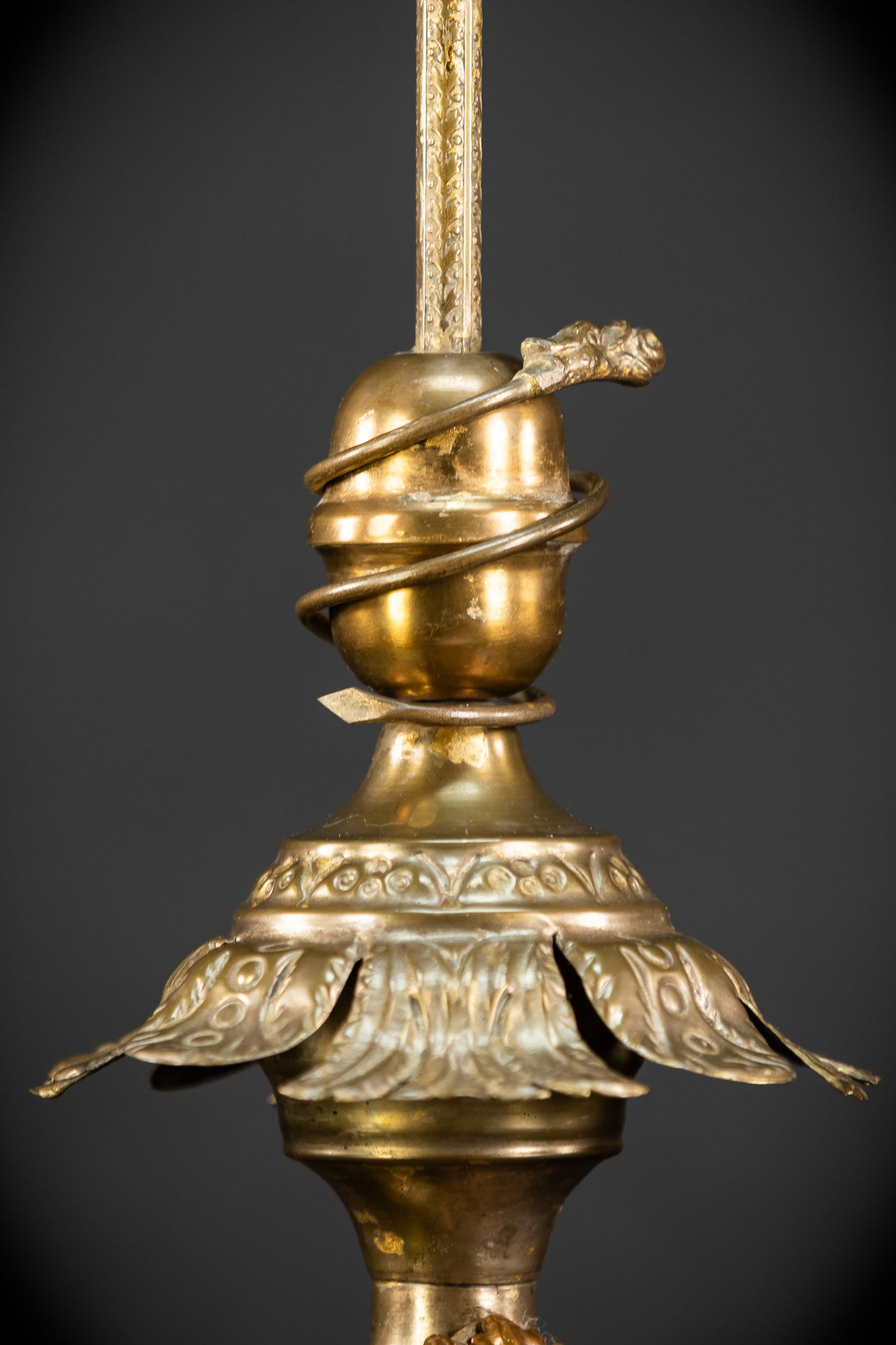 Altar Crucifix | 1800s Antique Brass | 20.3" / 51.5 cm