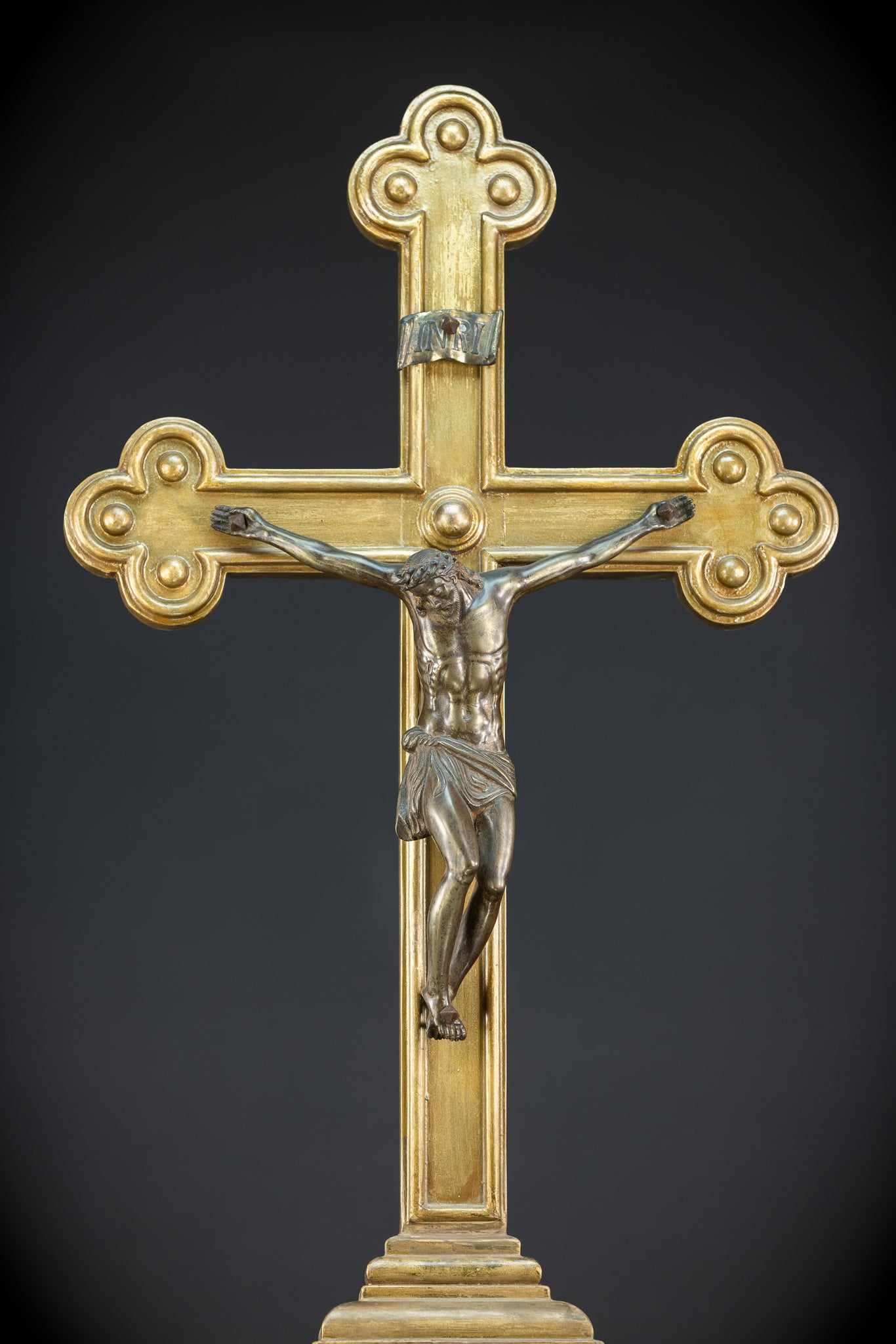 Wooden Altar Crucifix | 1884 Antique | 37.4" / 95 cm