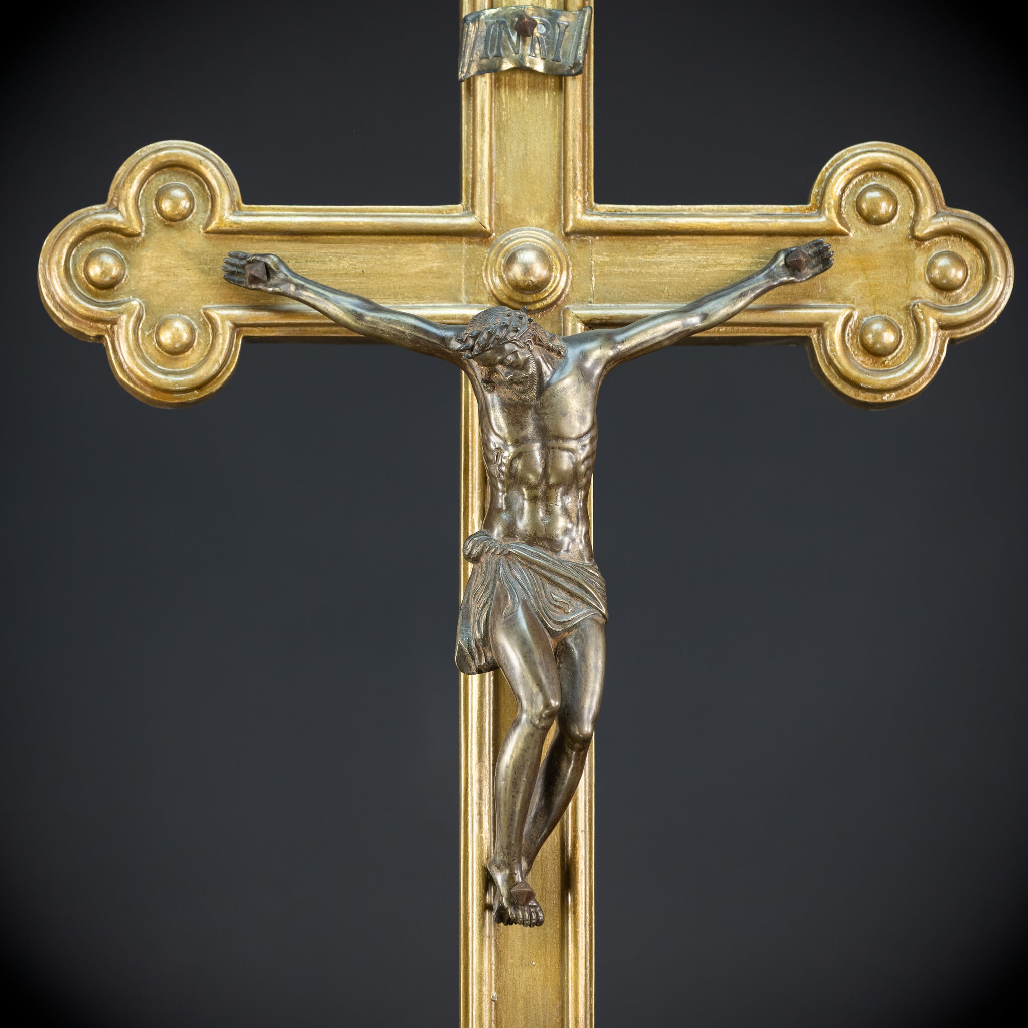 Wooden Altar Crucifix | 1884 Antique | 37.4" / 95 cm