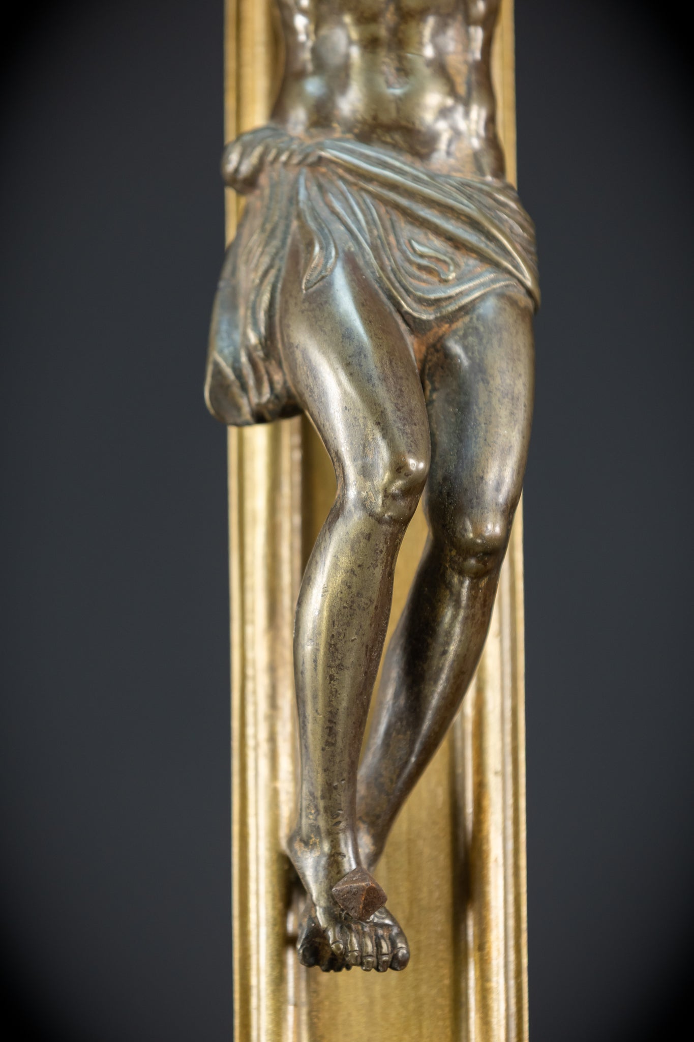 Wooden Altar Crucifix | 1884 Antique | 37.4" / 95 cm