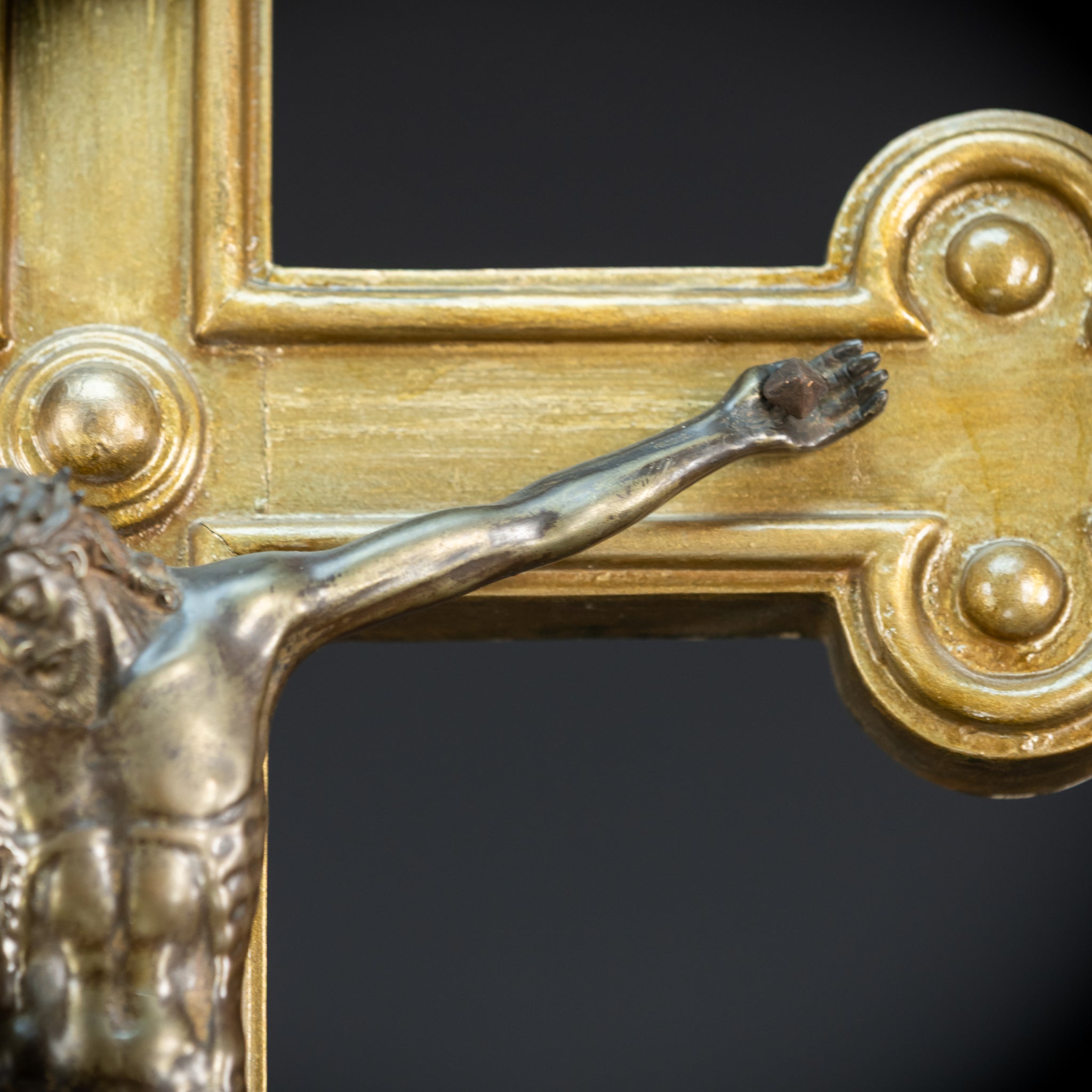 Wooden Altar Crucifix | 1884 Antique | 37.4" / 95 cm