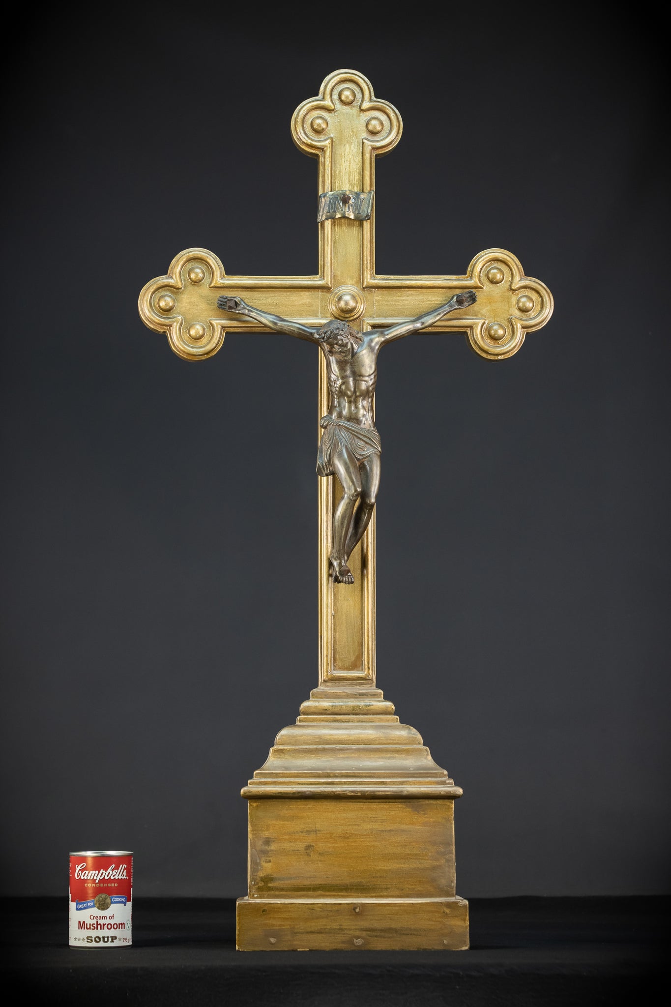Wooden Altar Crucifix | 1884 Antique | 37.4" / 95 cm