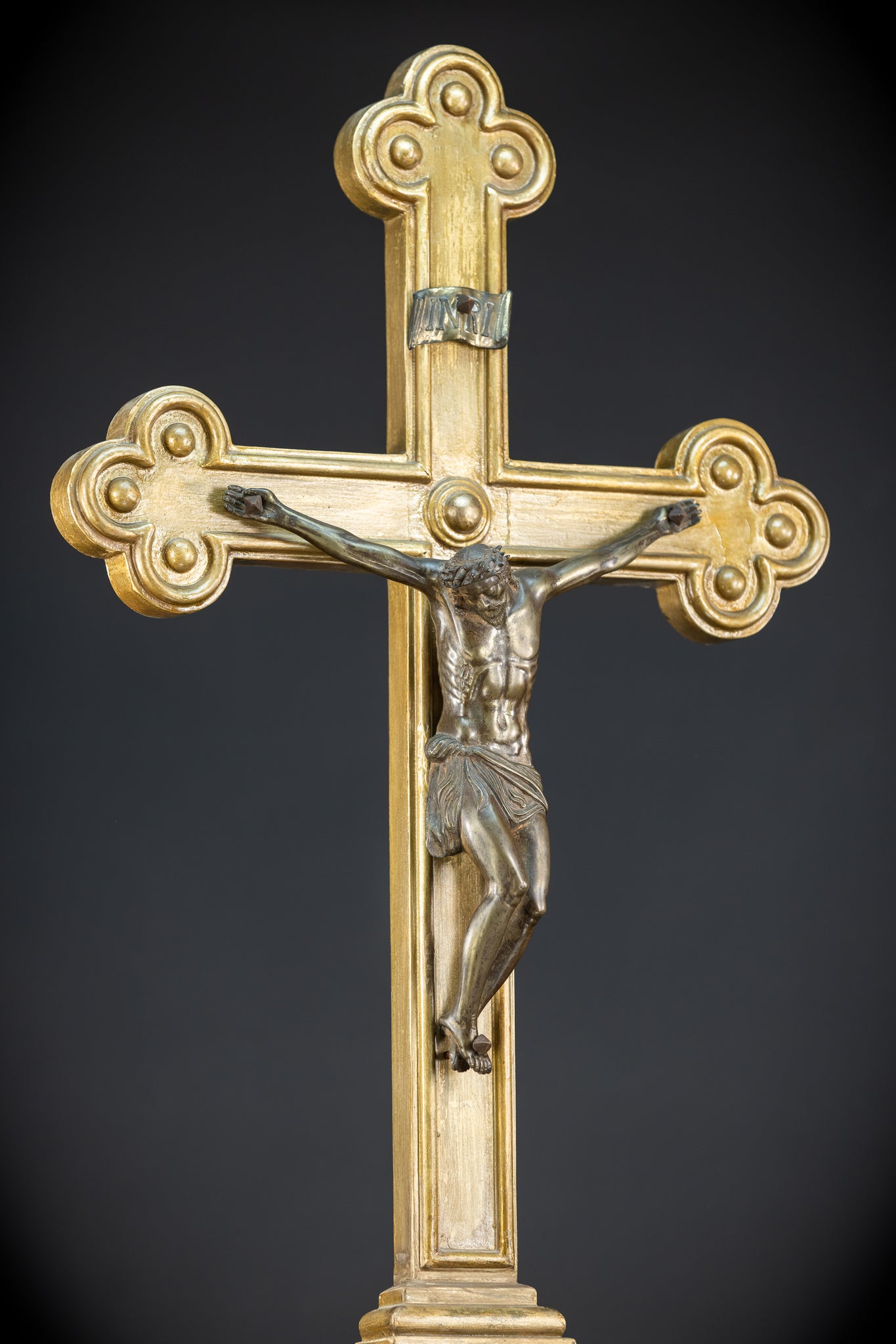 Wooden Altar Crucifix | 1884 Antique | 37.4" / 95 cm