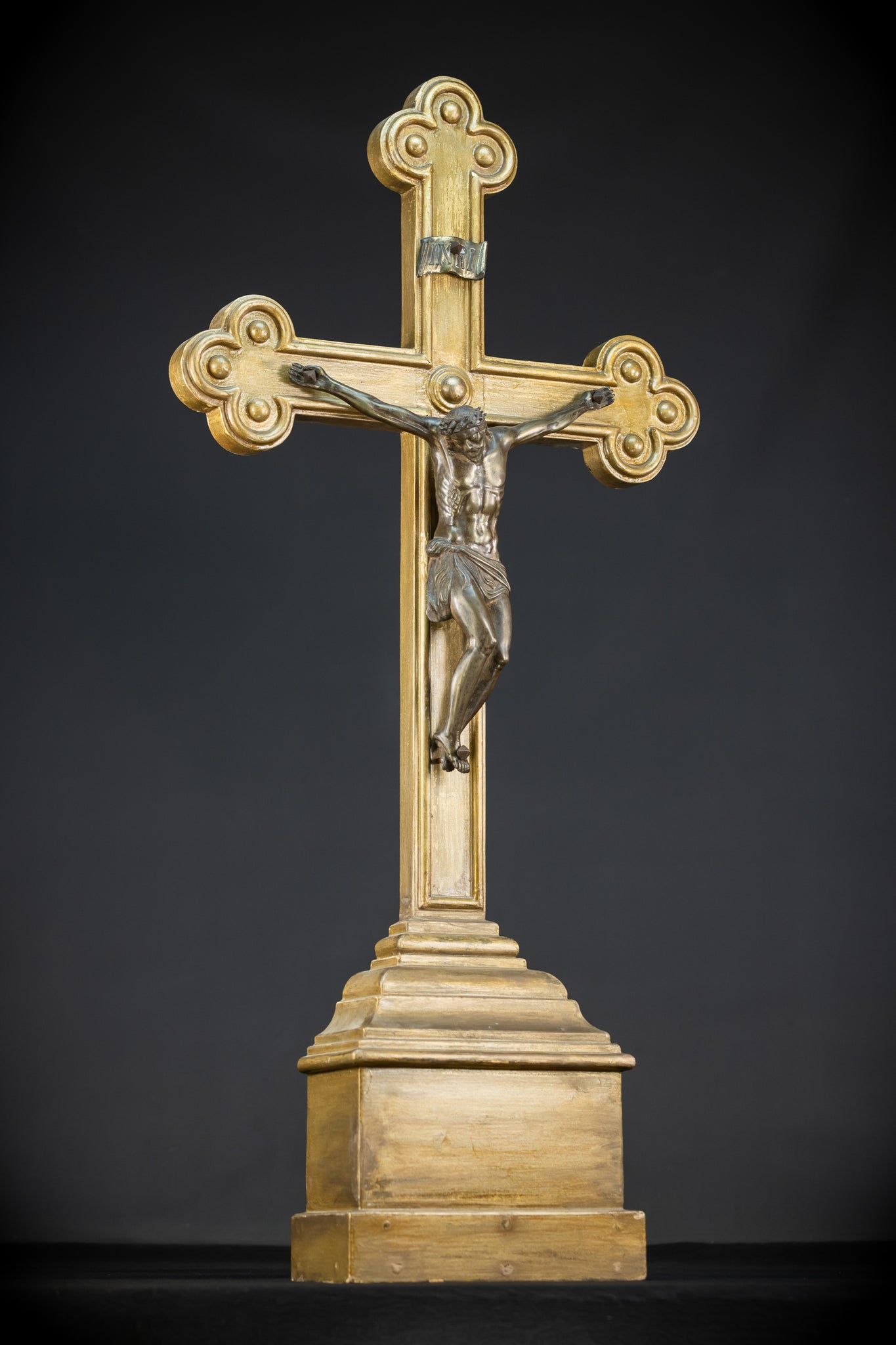 Wooden Altar Crucifix | 1884 Antique | 37.4" / 95 cm