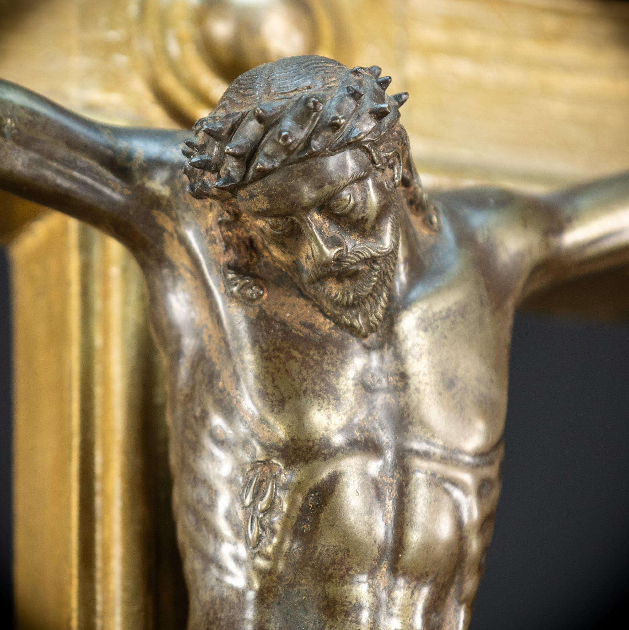 Wooden Altar Crucifix | 1884 Antique | 37.4" / 95 cm